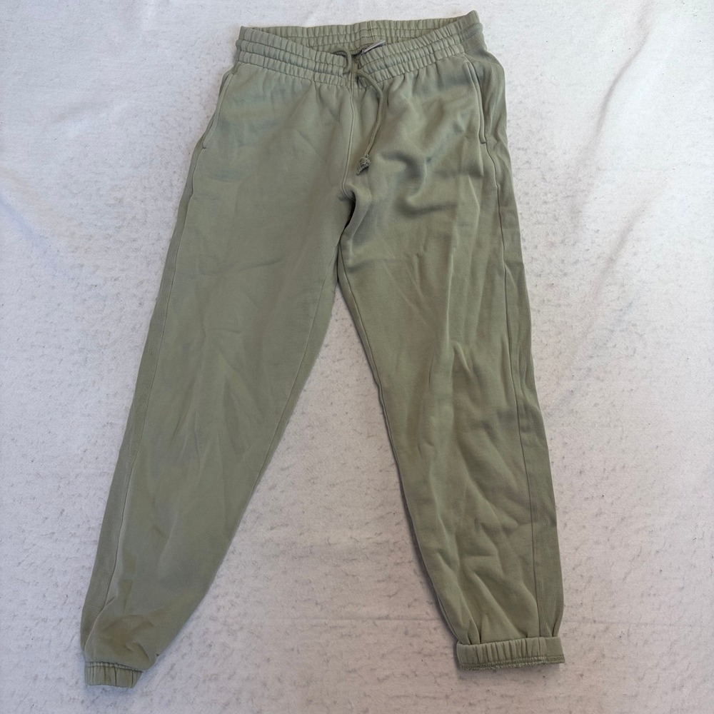 Tna Sweatpants Womens Medium Green CozyAF Fleece Joggers High Rise
